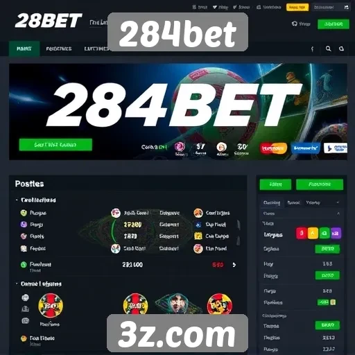 Avaliação das funcionalidades do site 284bet